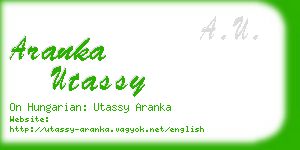 aranka utassy business card